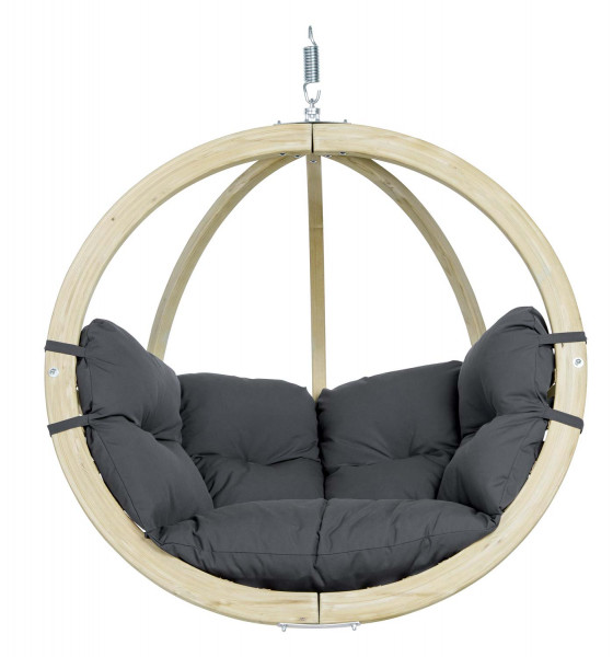 The AMAZONAS Globo chair is the thickly padded modern hanging chair for indoors and outdoors