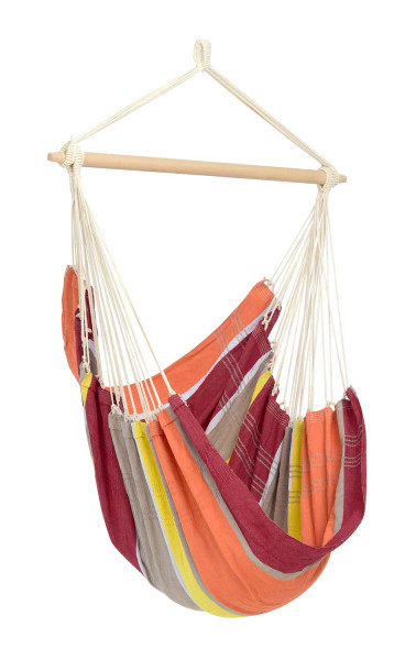 The colourful AMAZONAS Brasil hanging chair is handmade in Brazil and garantuees perfect relaxation