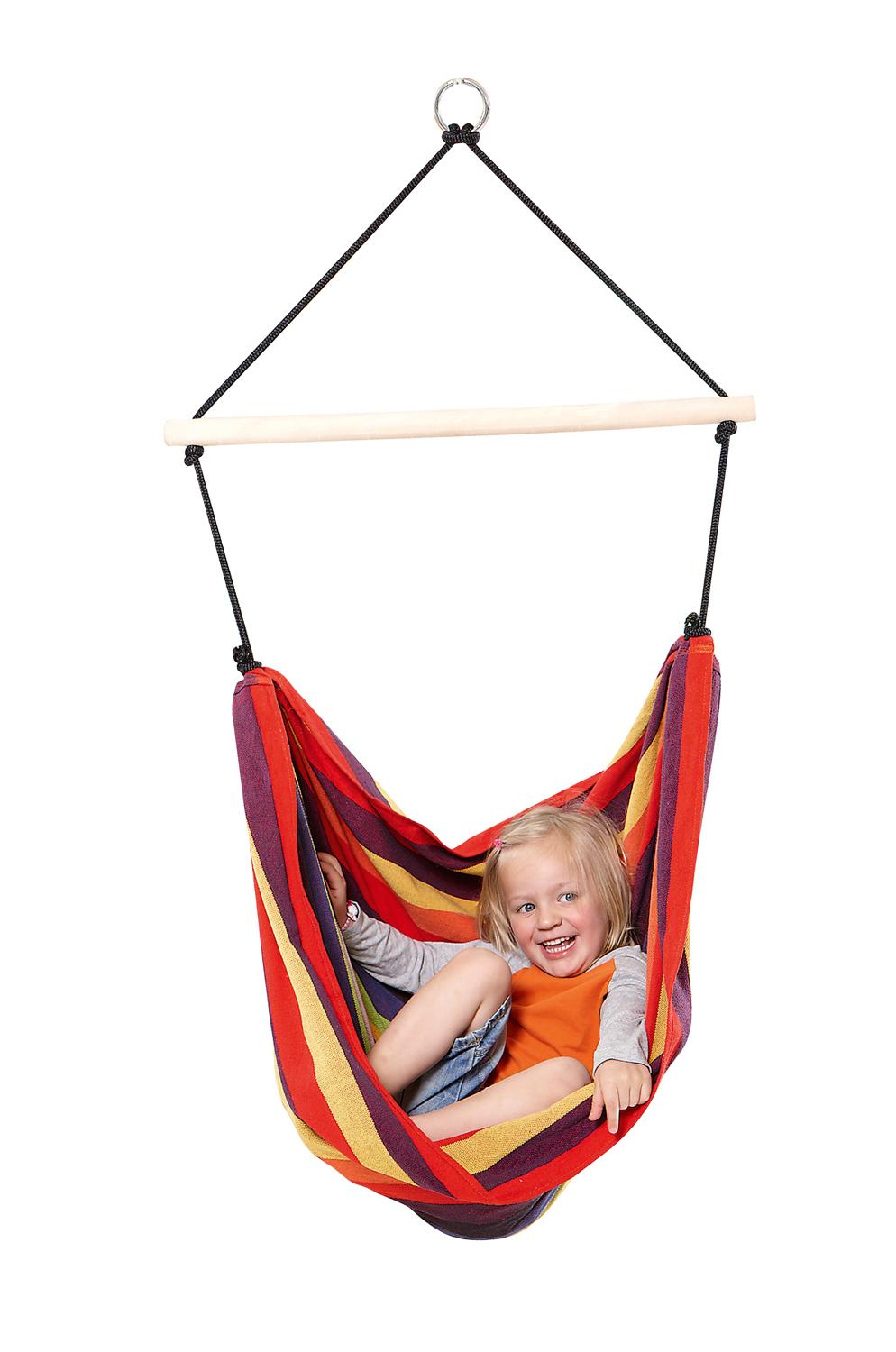 Hamac en bois pour Kinder – Hamac suspendu au plafond Swing Rouge