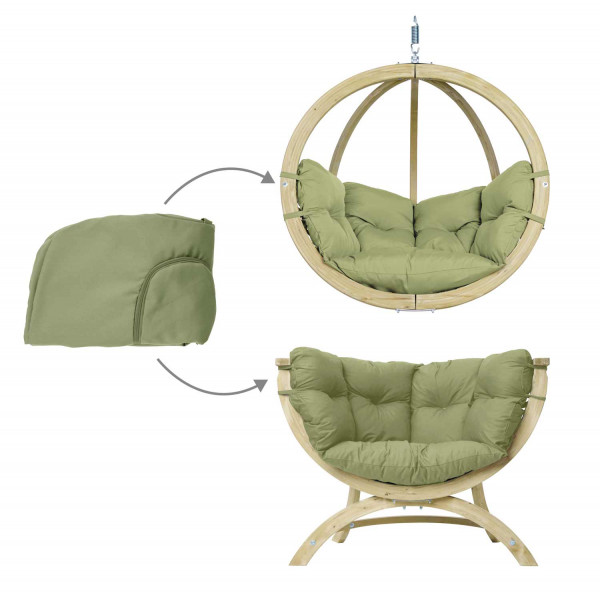 Kissenbezug oliva passend für Globo Chair und Siena Uno Hängesessel
