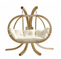 SET: Hängesessel Globo Royal Chair + Gestell Globo Royal Stand natura
